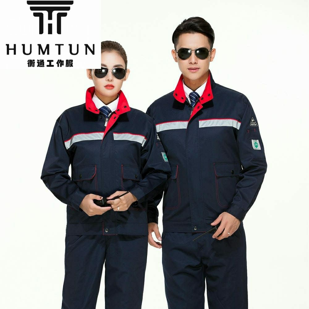 防靜電 全線卡（網格） 春秋長袖工裝 工裝定制